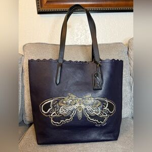 EUC Coach X Chelsea Champlain Butterfly Tattoo Tote 34